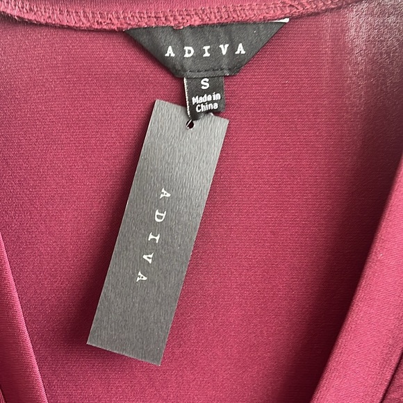 Closet Clearout!🎉NWOT Adiva burgundy top 80% off retail. Final Price - Picture 3 of 3